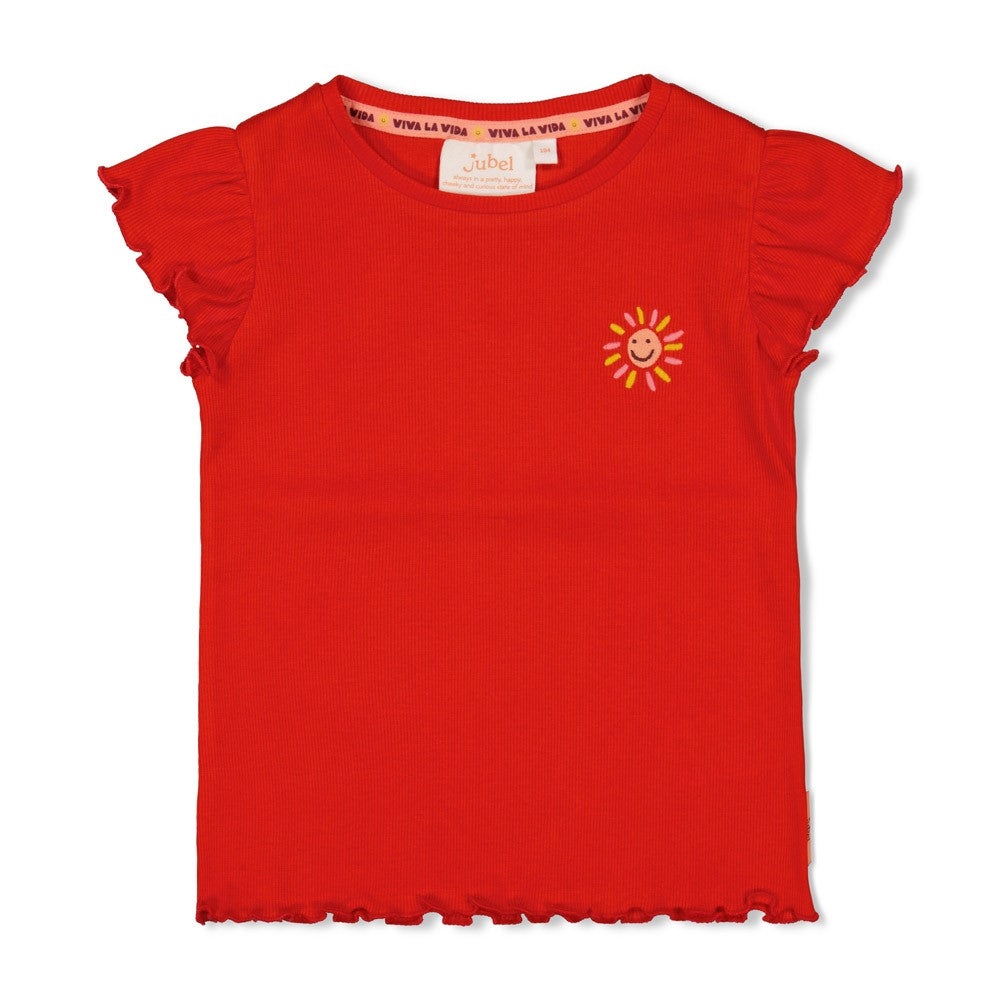 Jubel - T-shirt rouge Salsa Sunset