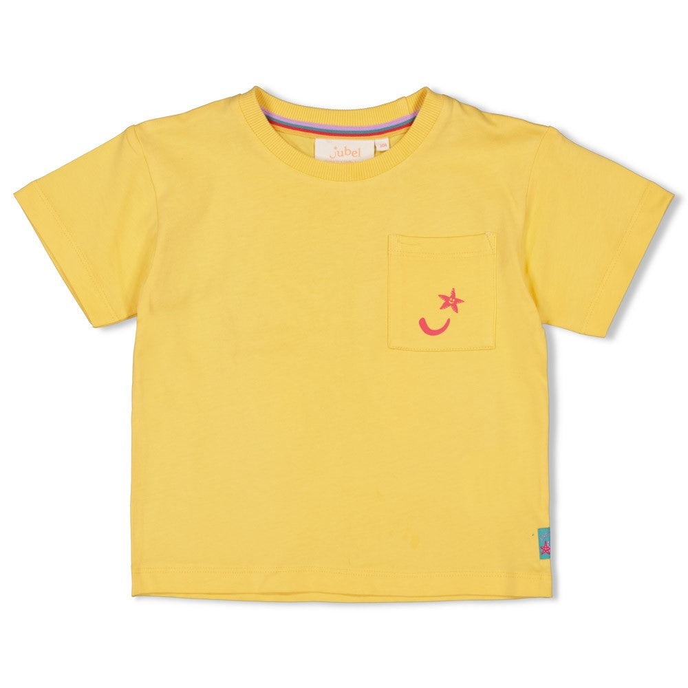 Jubel - Lazy Lagoon gelbes T-Shirt mit Rückenaufdruck