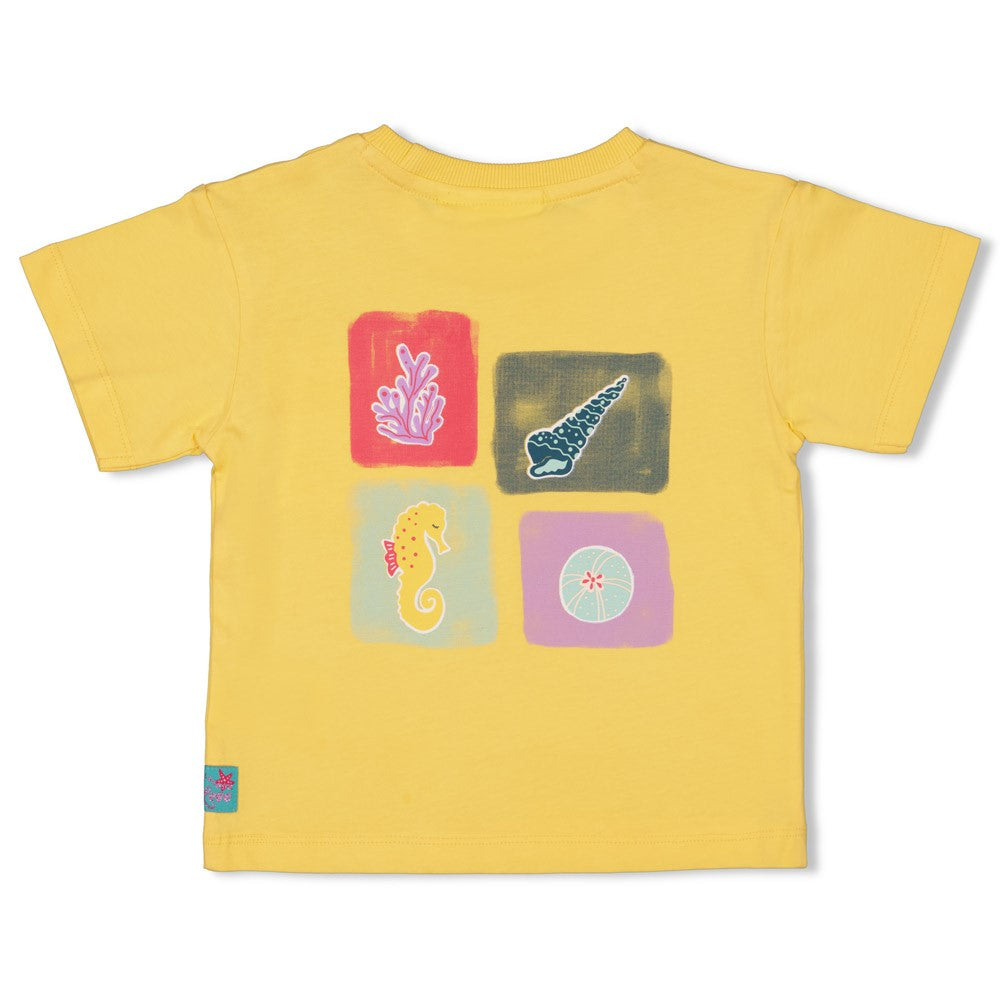 Jubel - Lazy Lagoon gelbes T-Shirt mit Rückenaufdruck