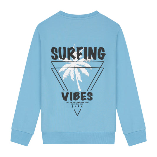 Skurk - Sweat backprint baby blue Saba