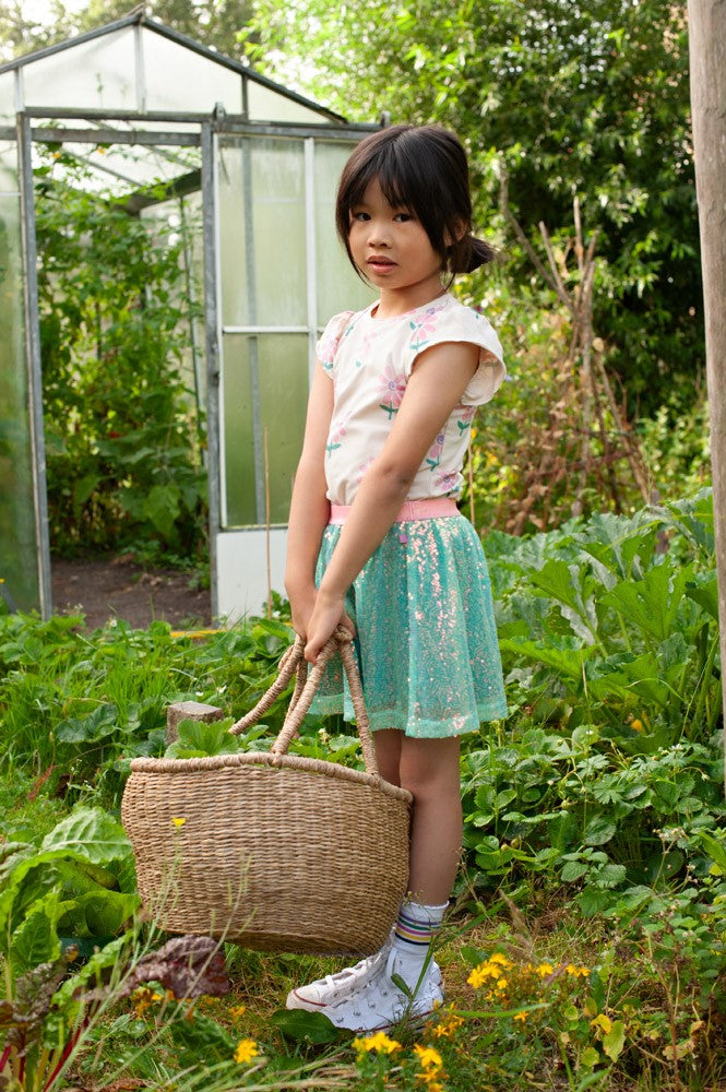 Jubel – Weiße Rolling into Spring Socken