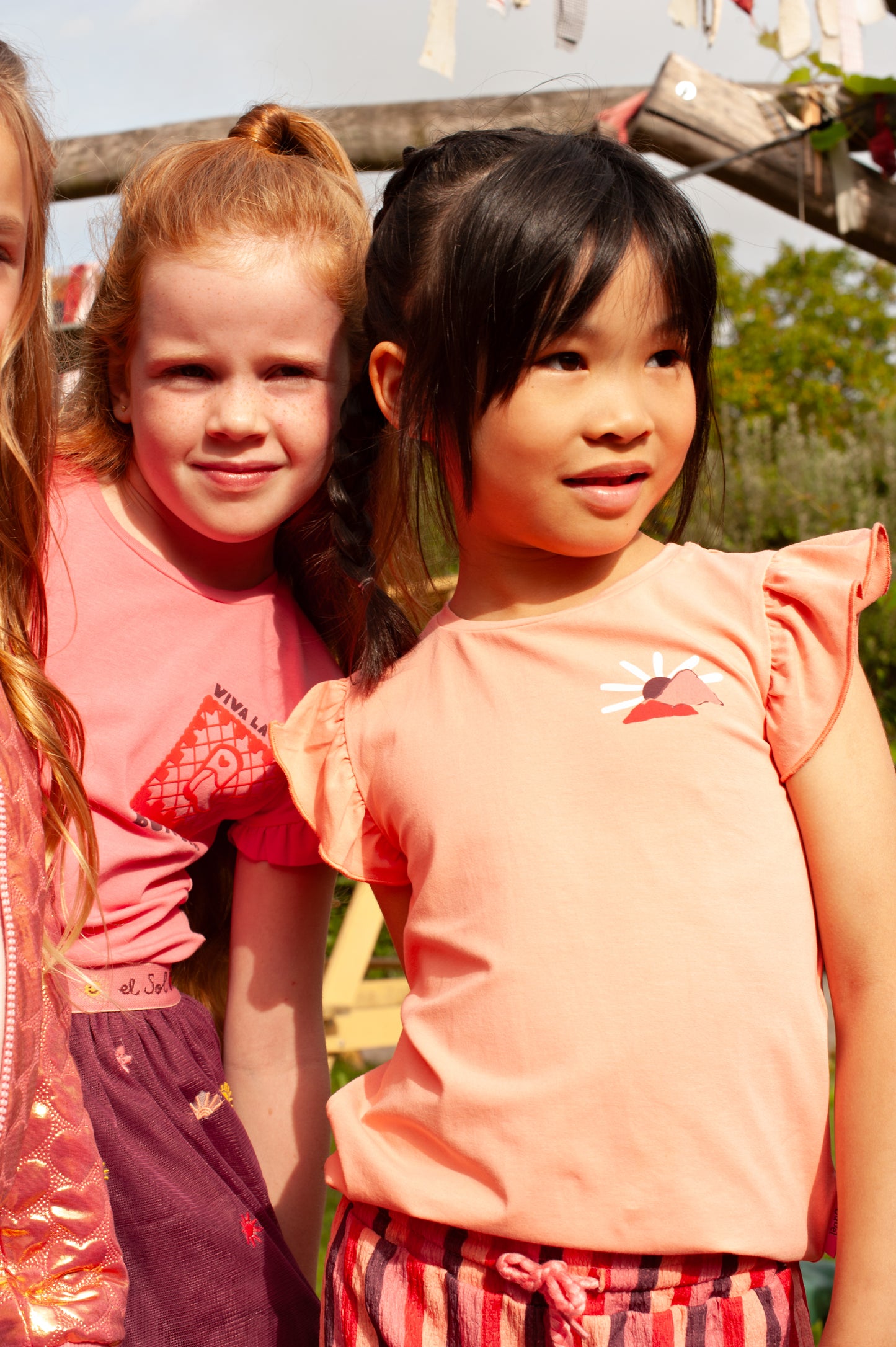 Jubel - T-shirt backprint saumon Salsa Sunset