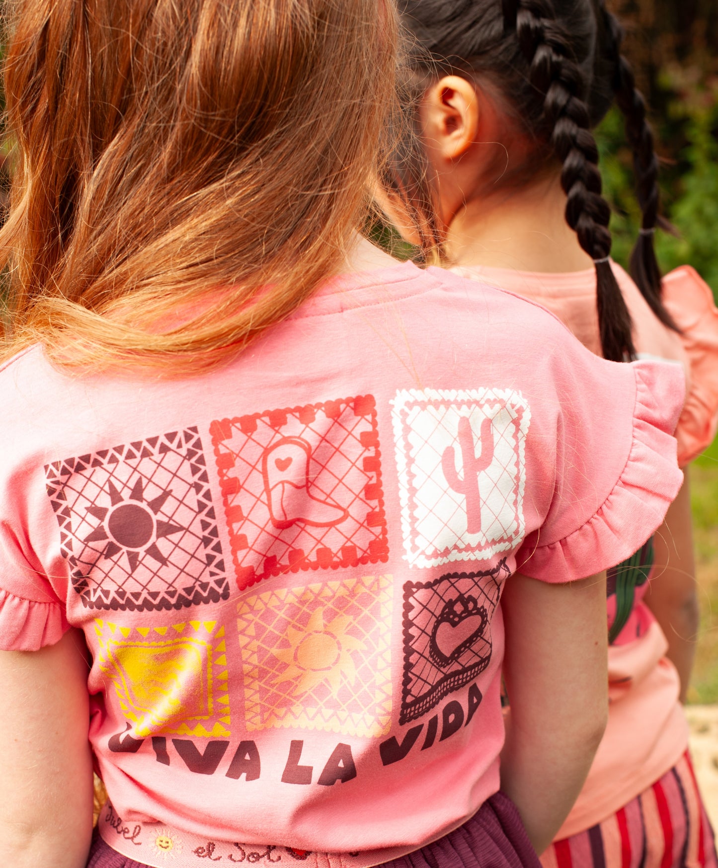 Jubel - T-shirt backprint rose Salsa Sunset