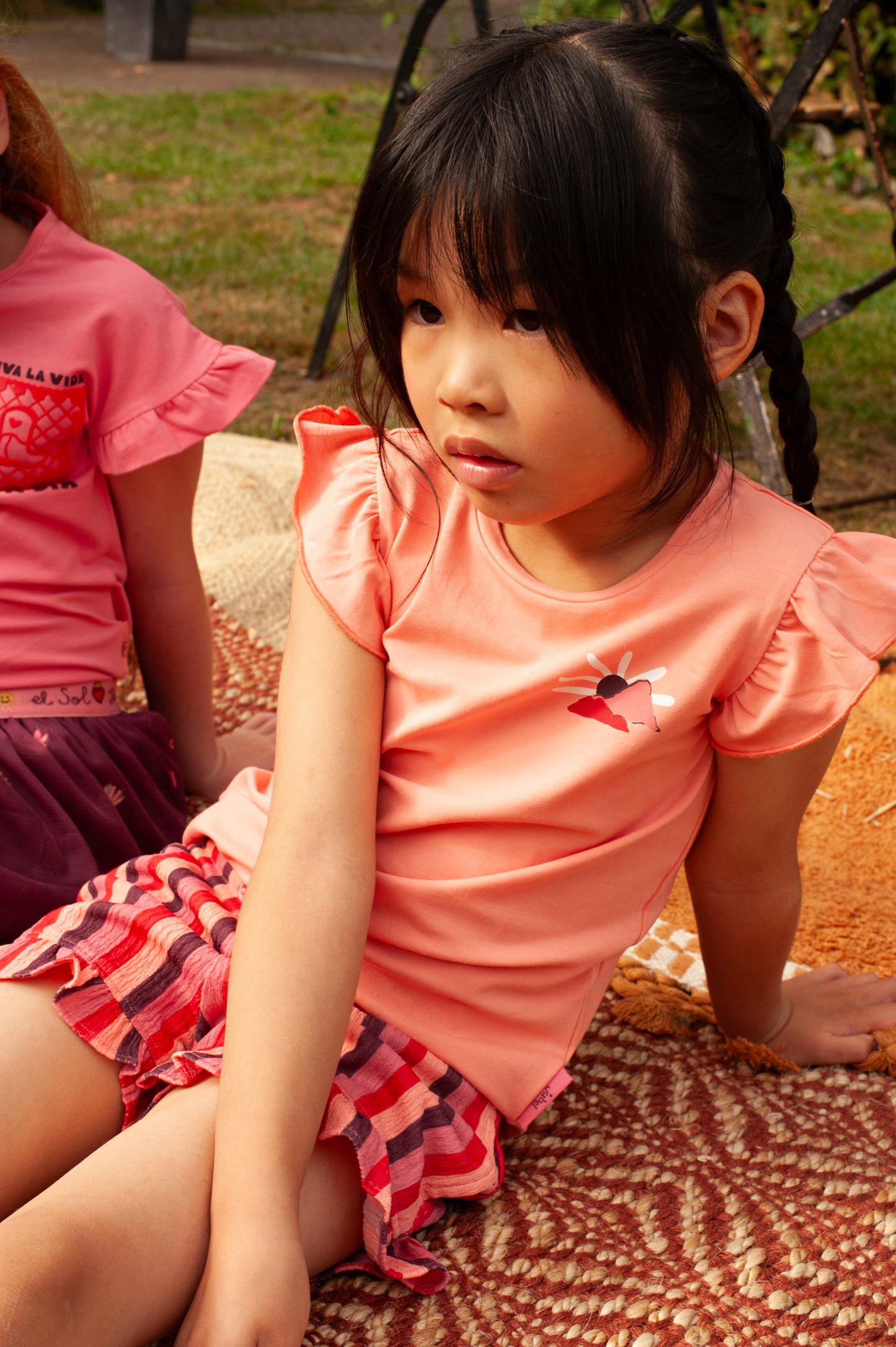 Jubel - T-shirt backprint saumon Salsa Sunset