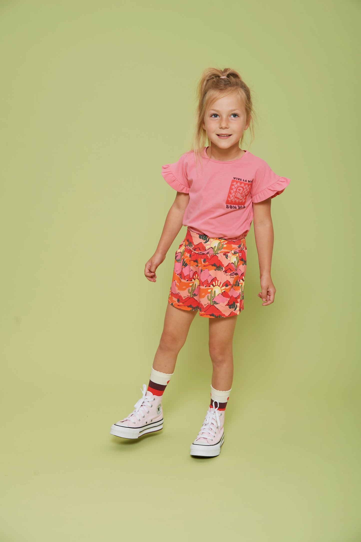 Jubel - T-shirt backprint rose Salsa Sunset