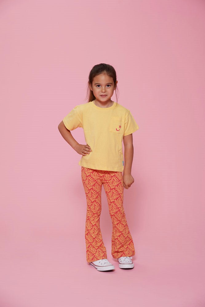 Jubel - Lazy Lagoon gelbes T-Shirt mit Rückenaufdruck