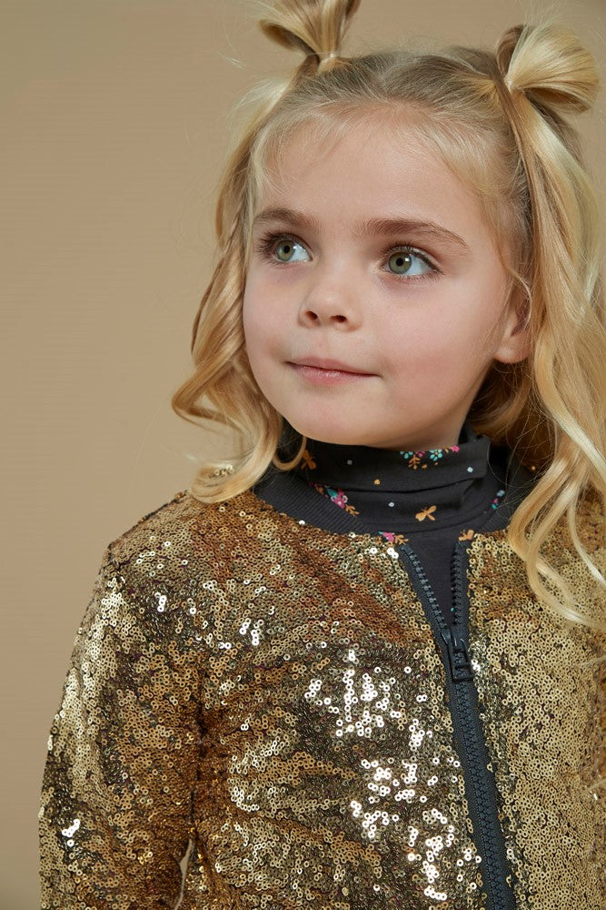 Jubel - Bomber à sequin doré Shine Bright