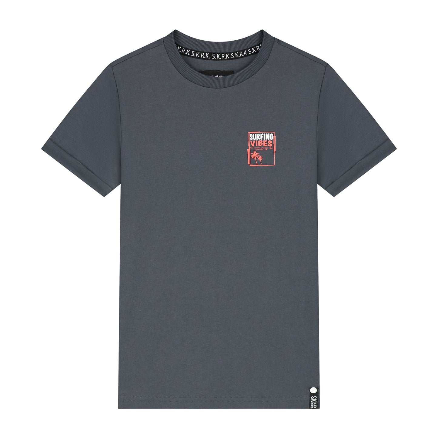 Skurk - T-shirt backprint gris Taks