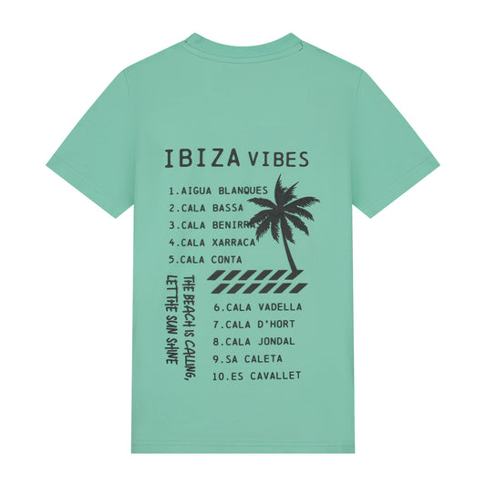 Skurk - Tali mint T-shirt met print op de achterkant