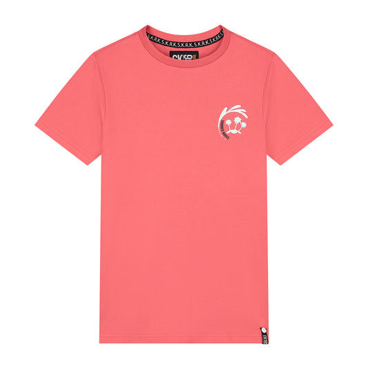 Skurk - Bruin T-shirt met print op de achterkant
