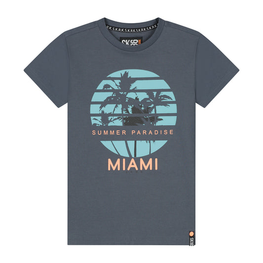 Skurk - dunkelgraues Teer T -Shirt