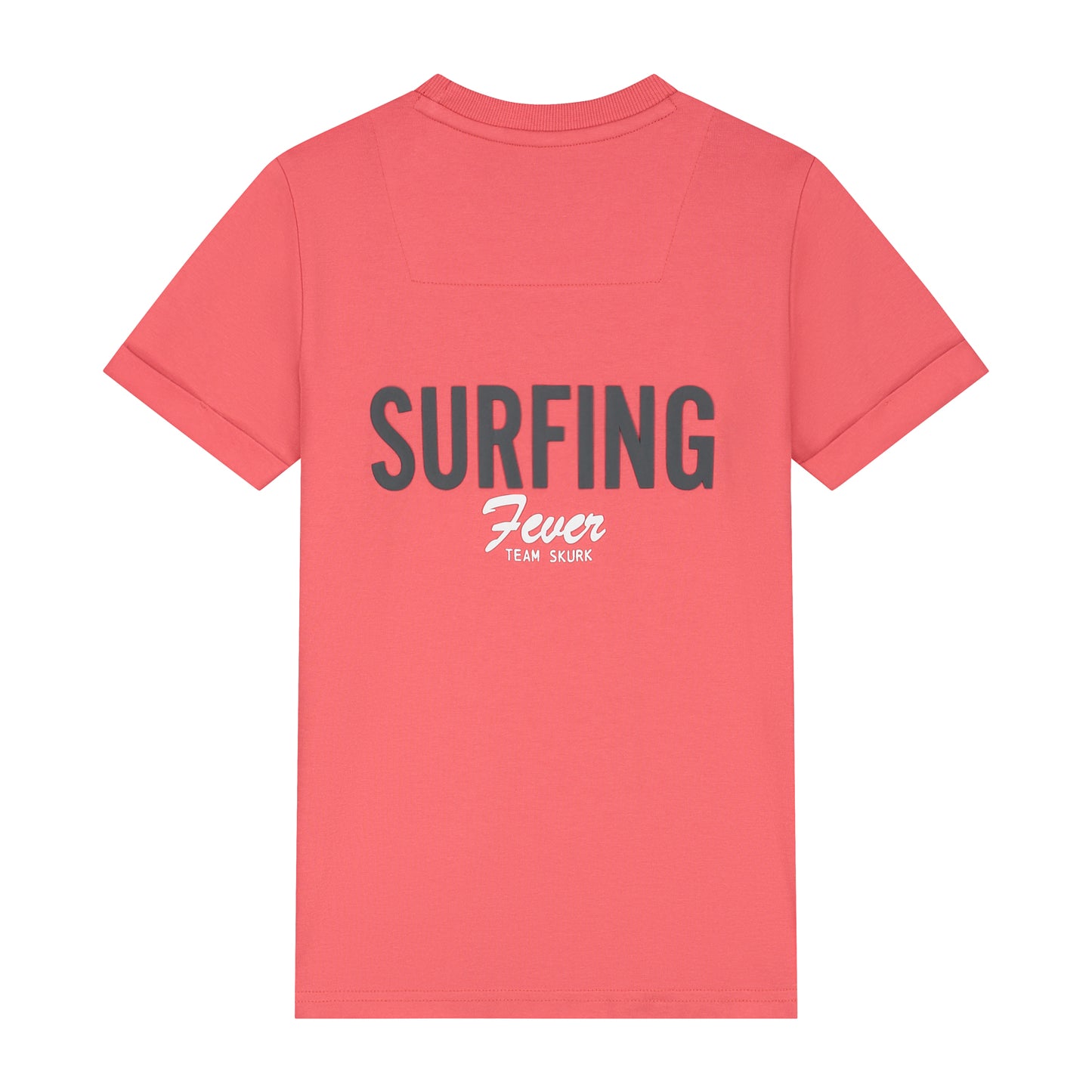 Skurk - T-shirt backprint raspberry Tima