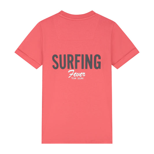 Skurk - T-shirt backprint raspberry Tima