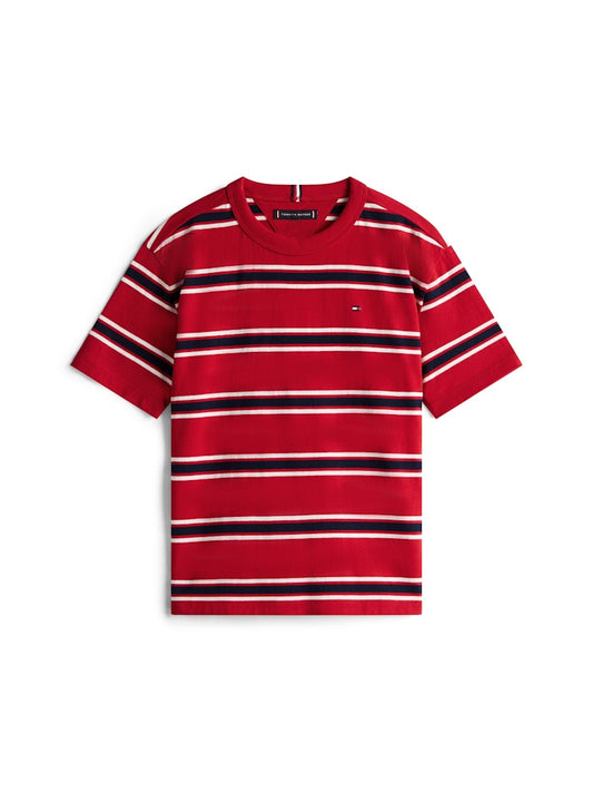 Tommy Hilfiger - T-shirt Medium Red Multi Stripe