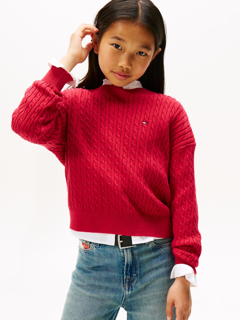 Tommy Hilfiger - Pull en maille Ruby Rhubarb