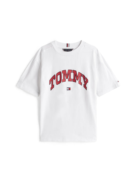 Tommy Hilfiger - T-shirt blanc Varsity raised