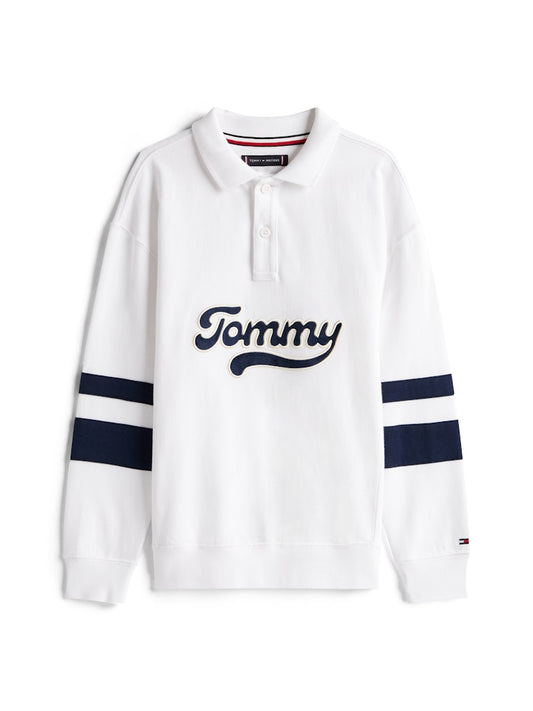 Tommy Hilfiger - Polo blanc backprint Varsity graphic