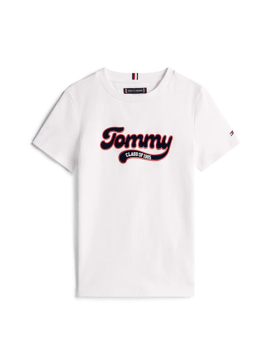Tommy Hilfiger - T-shirt blanc Varsity interlock