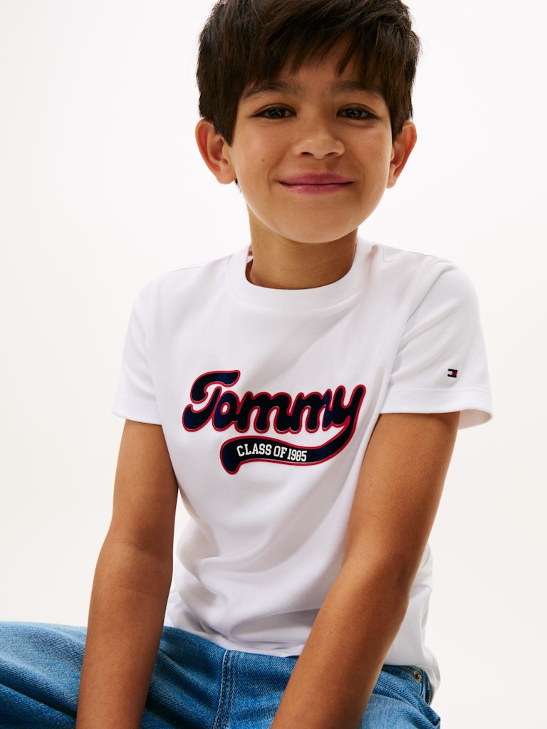 Tommy Hilfiger - T-shirt blanc Varsity interlock