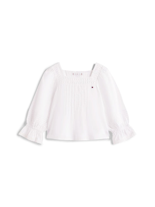 Tommy Hilfiger - Weiße Bluse Englische Stickerei