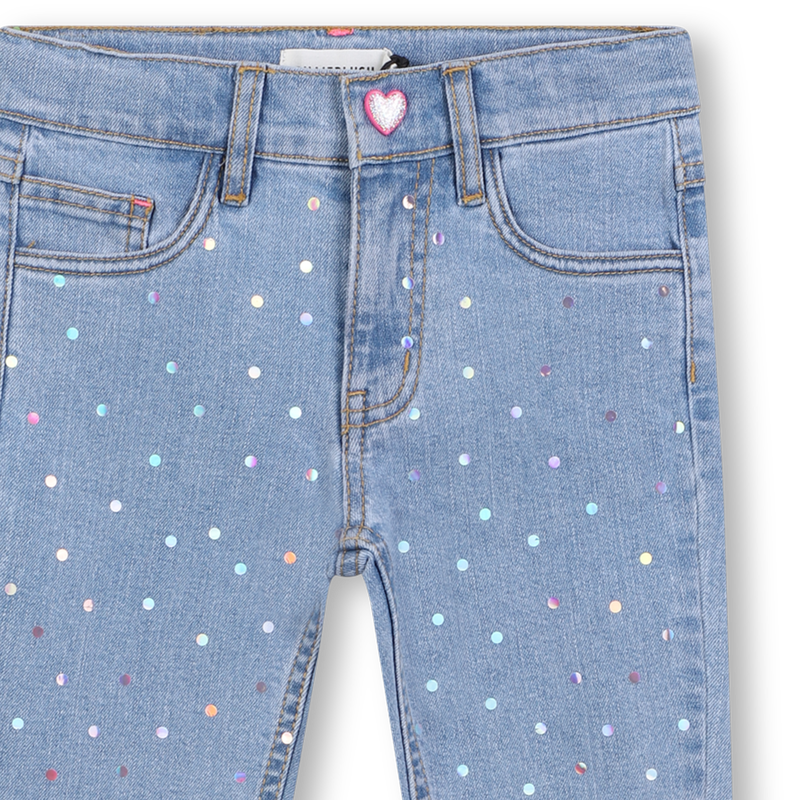 Billieblush - Pantalon en denim slim & etpois brillants
