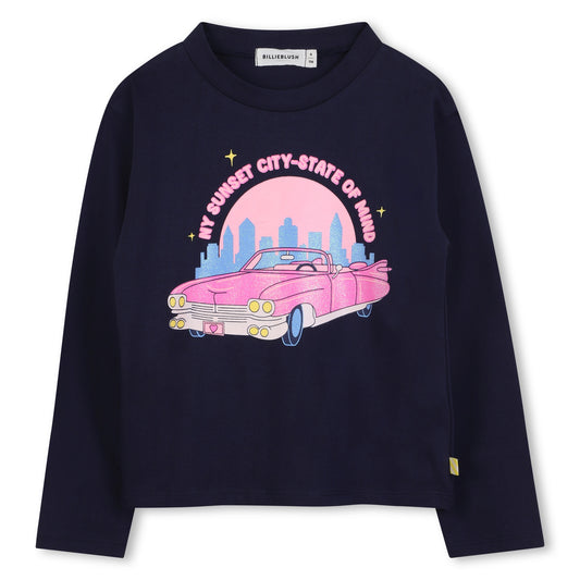 Camiseta Billieblush-Navy "N-y Sunset"
