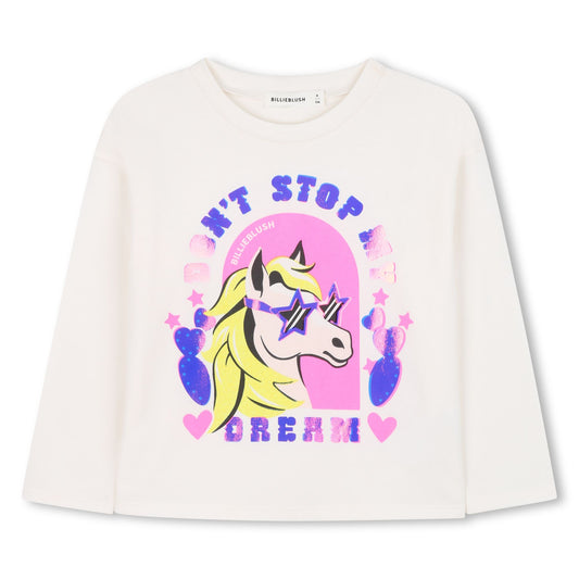 Billieblush - White t -shirt "Don't stop Dream"