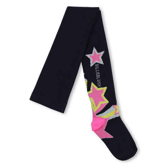 Billieblush - Indigo blue tights "shooting stars"
