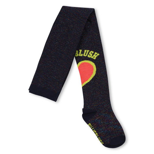 Billieblush - Indio Blue & Metal "Heart" tights