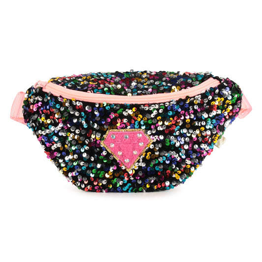 Billieblush - Navy banana bag in sequins