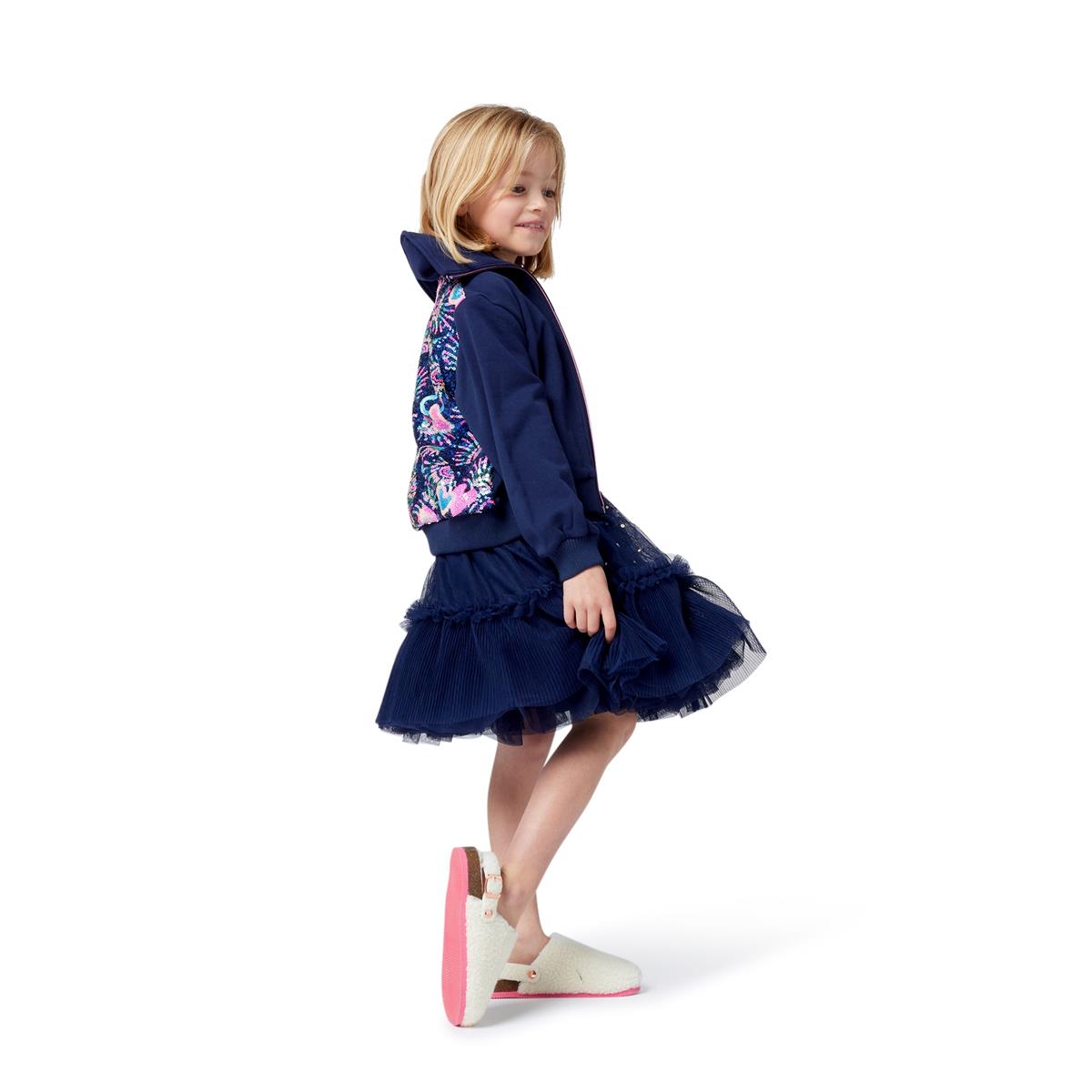 Billieblush - Cardigan Indigo Blue & Tou in sequins in the back