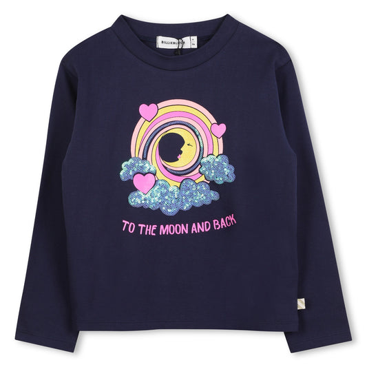 Billieblush - Indigo Blue T -shirt "To the Moon & Back"