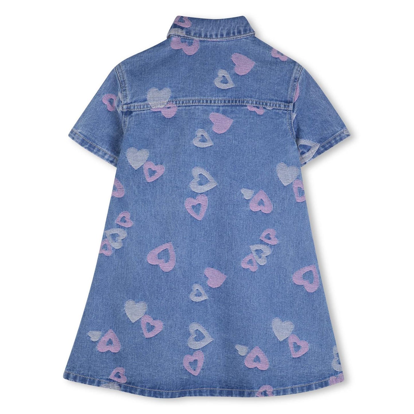 Billieblush - Blue jacqaurd & heart denim dress