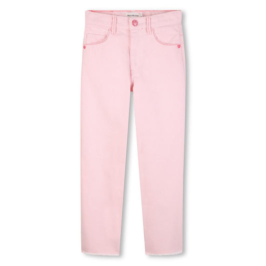 Billieblush - Pantalon en sergé rose écru & poche arrière à sequins