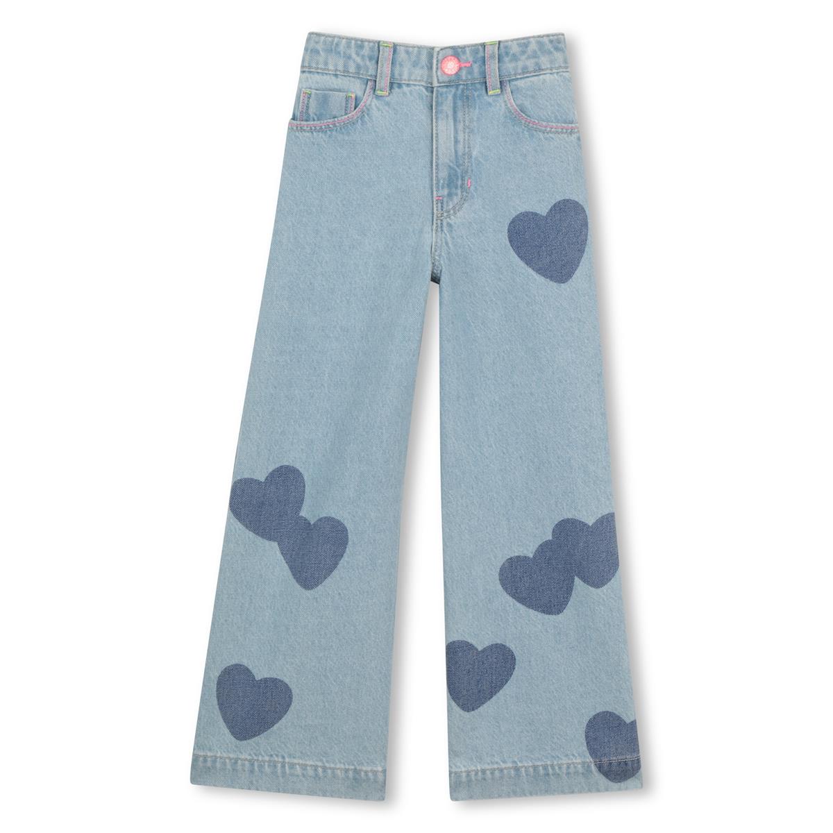 Billieblush - Double stone & heart denim pants