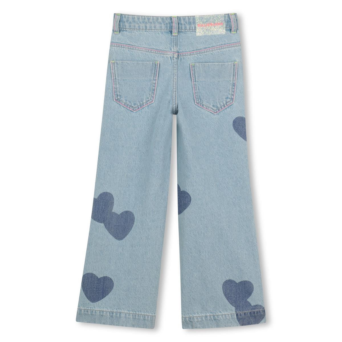Billieblush - Double stone & heart denim pants