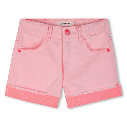 Billieblush - Ecruroze twill short en zak met pailletten
