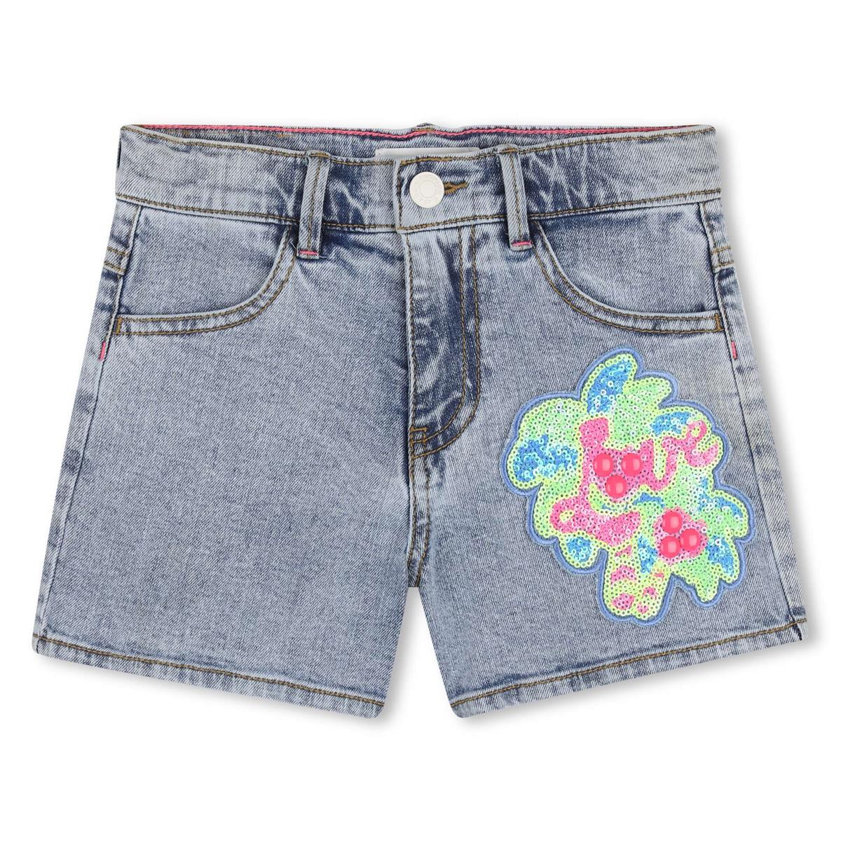 Billieblush - Shorts vaqueros con efecto piedra "Love"