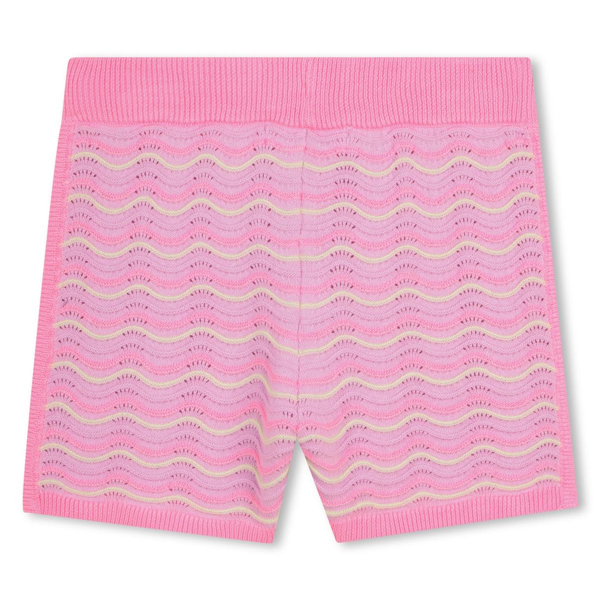 Billieblush - Short en tricot & rayé guimauve
