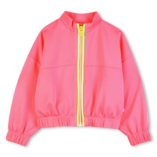 Billieblush - Neonroze & illustratie vest met pailletten op de achterkant