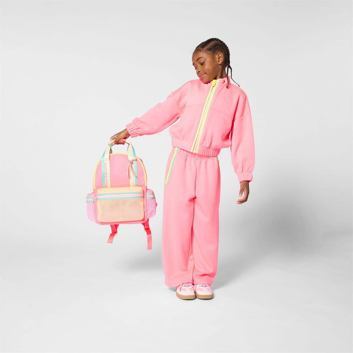 Billieblush - Cárdigan rosa neón & ilustración con lentejuelas en la espalda