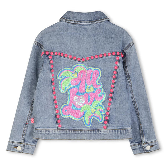 Billieblush - Denim & sequin back jacket