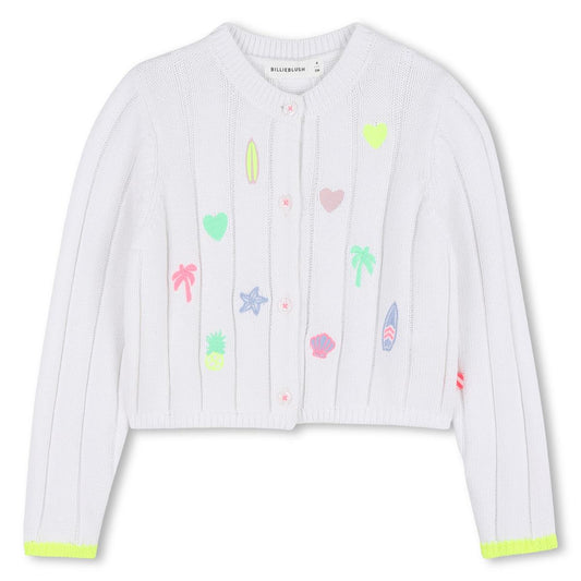 Billieblush - Cardigan en tricot ba,c & broderie