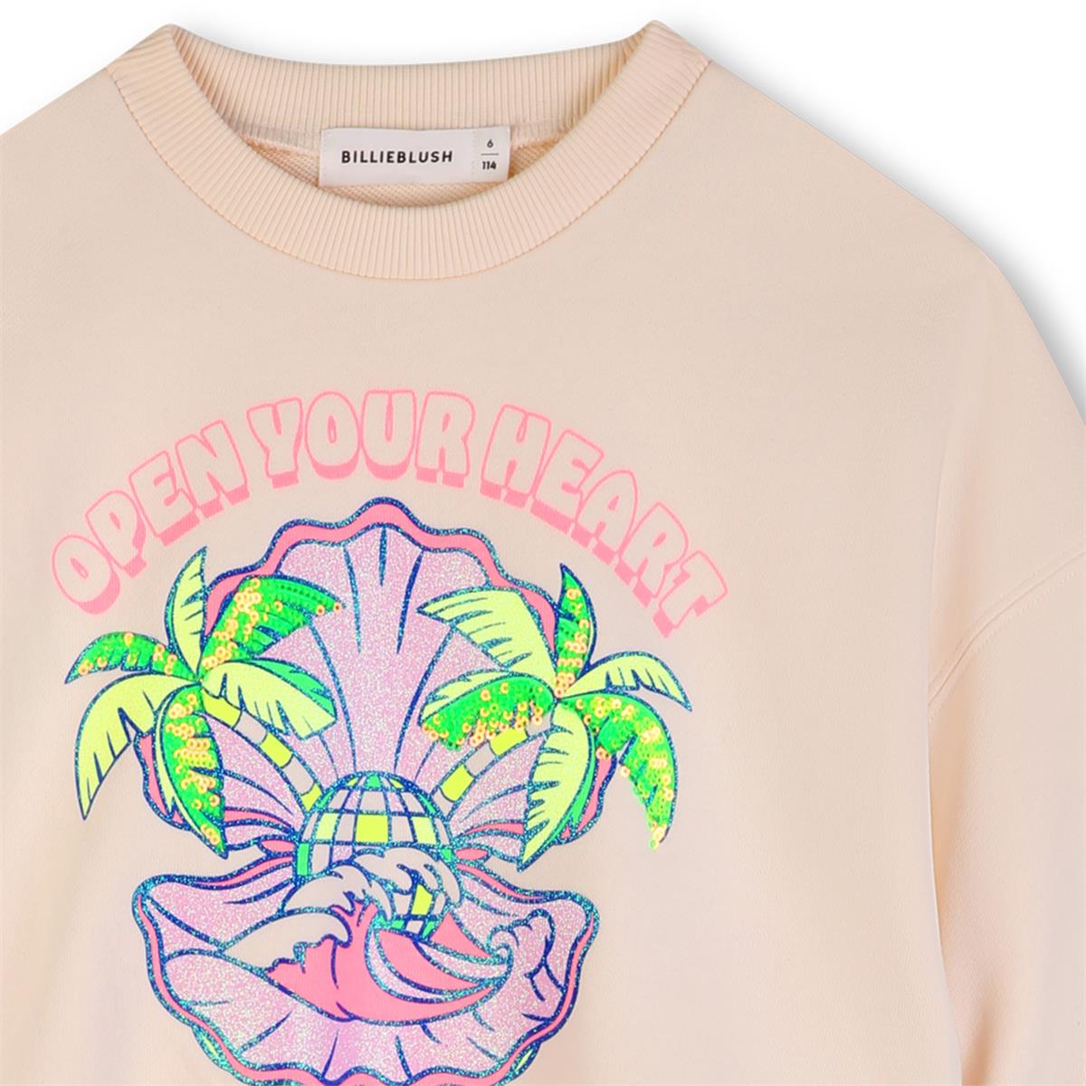 Krijtsweatshirt 'Open je hart'