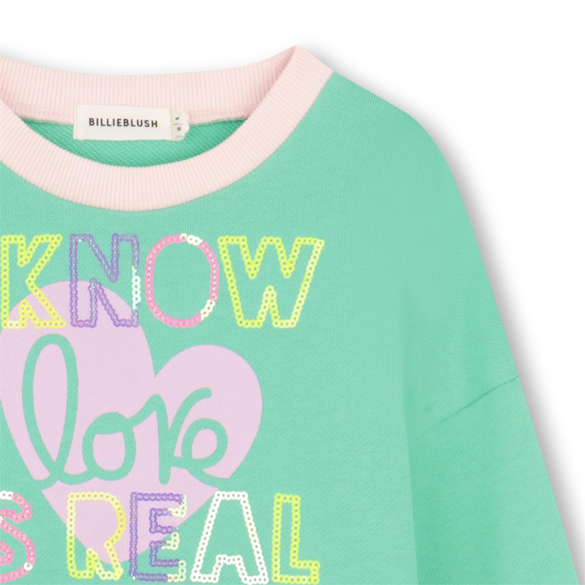 Billieblush - Discord groen "I know" sweatshirt
