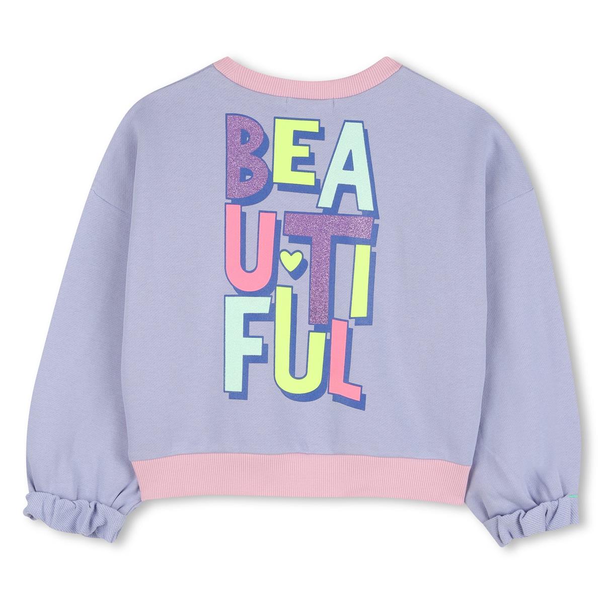Billieblush - Sweatshirt met engelblauwe rugprint