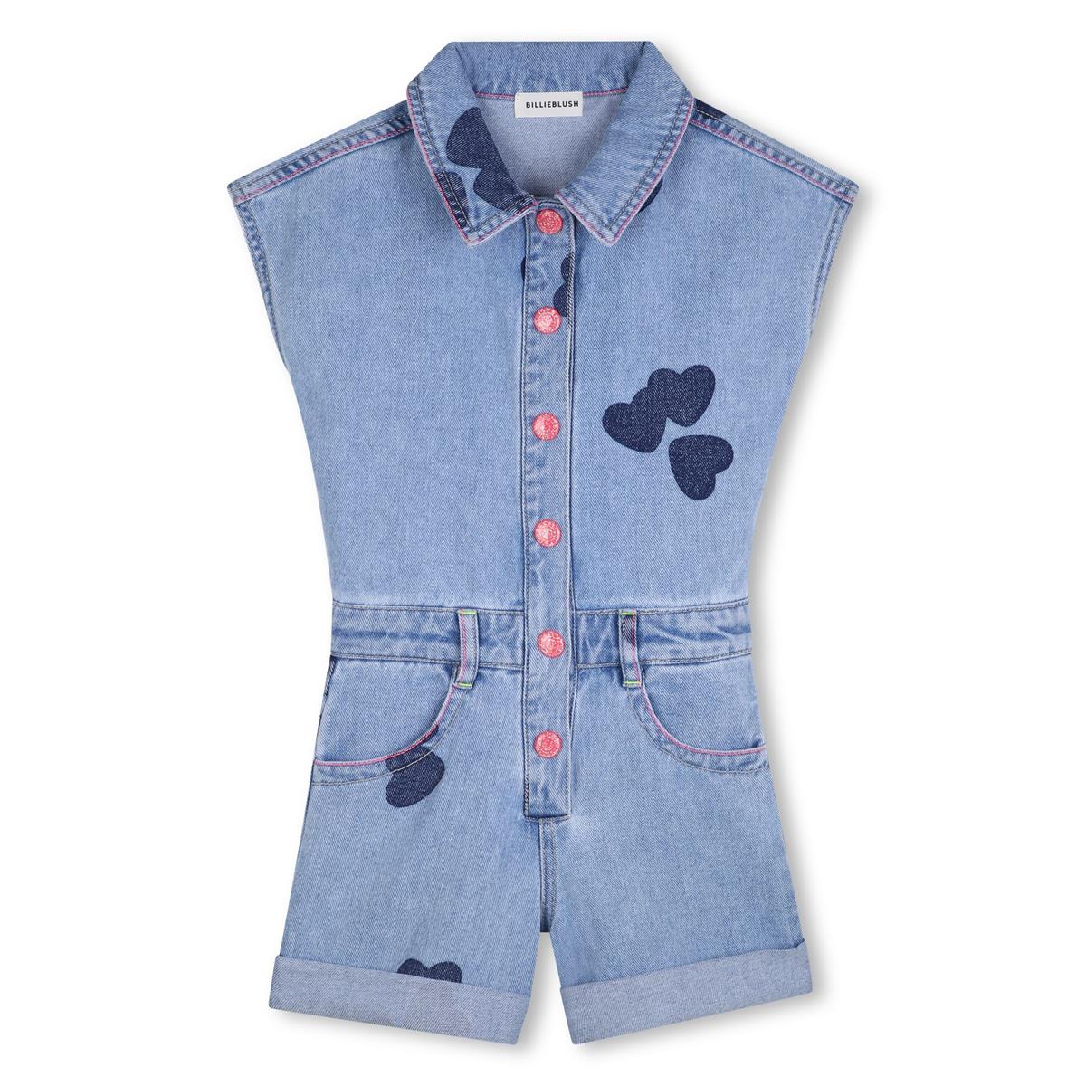 Billieblush - Double stone & heart denim jumpsuit