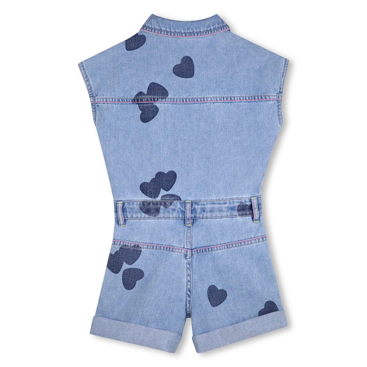 Billieblush - Double stone & heart denim jumpsuit