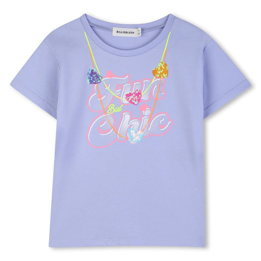 Billieblush - Camiseta azul ángel "Fun chic"