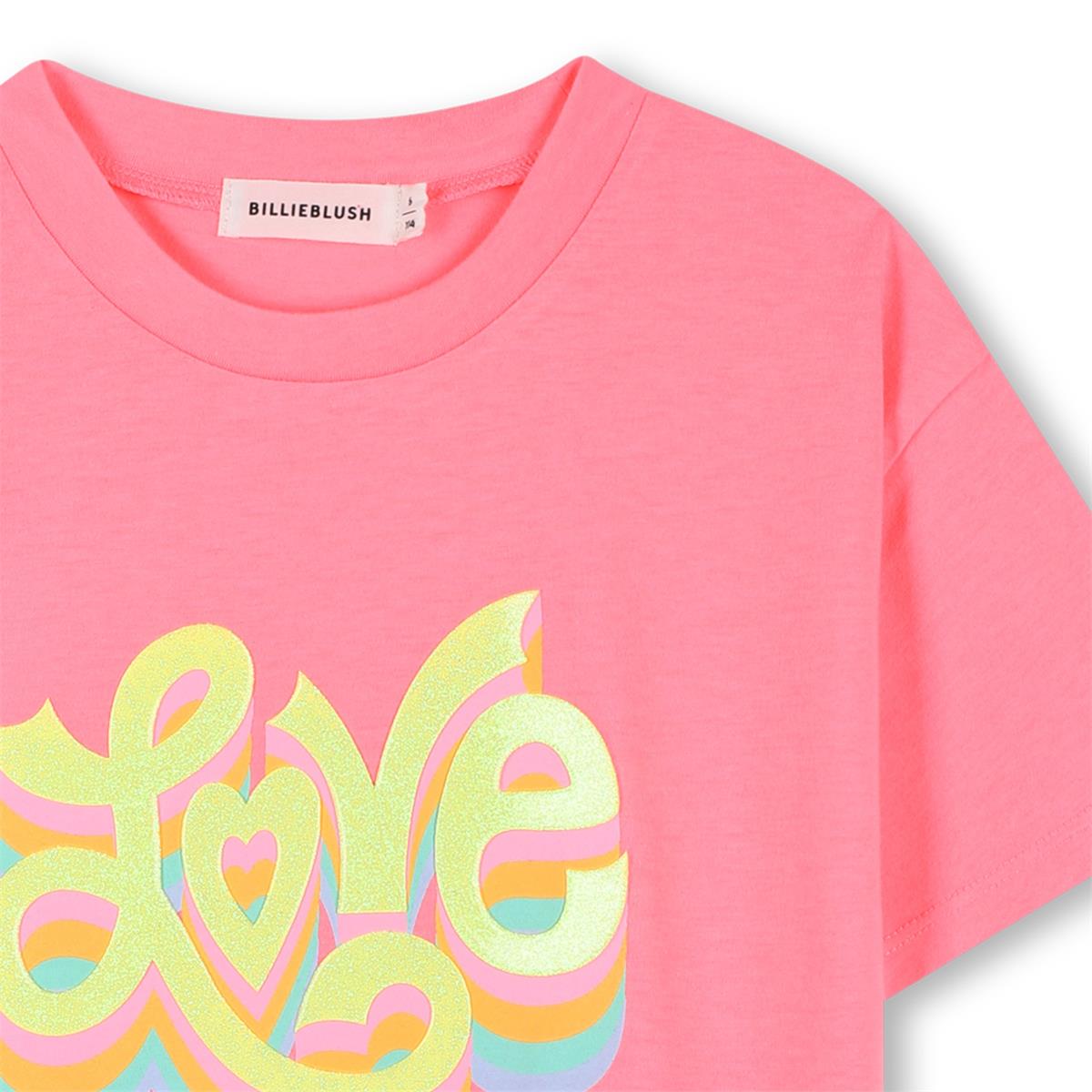 Billieblush – Neonpinkes „Love“-T-Shirt